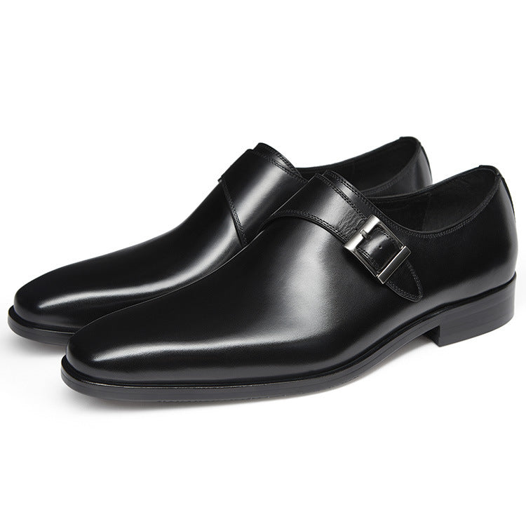 Men's Handcrafted Full-Grain Genuine Leather Classic Slip-On Shoes