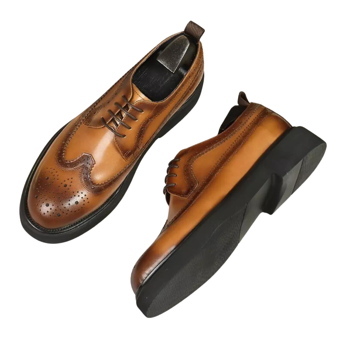 Men's Handmade Leather Classic Brogue Oxfords Dress Shoes