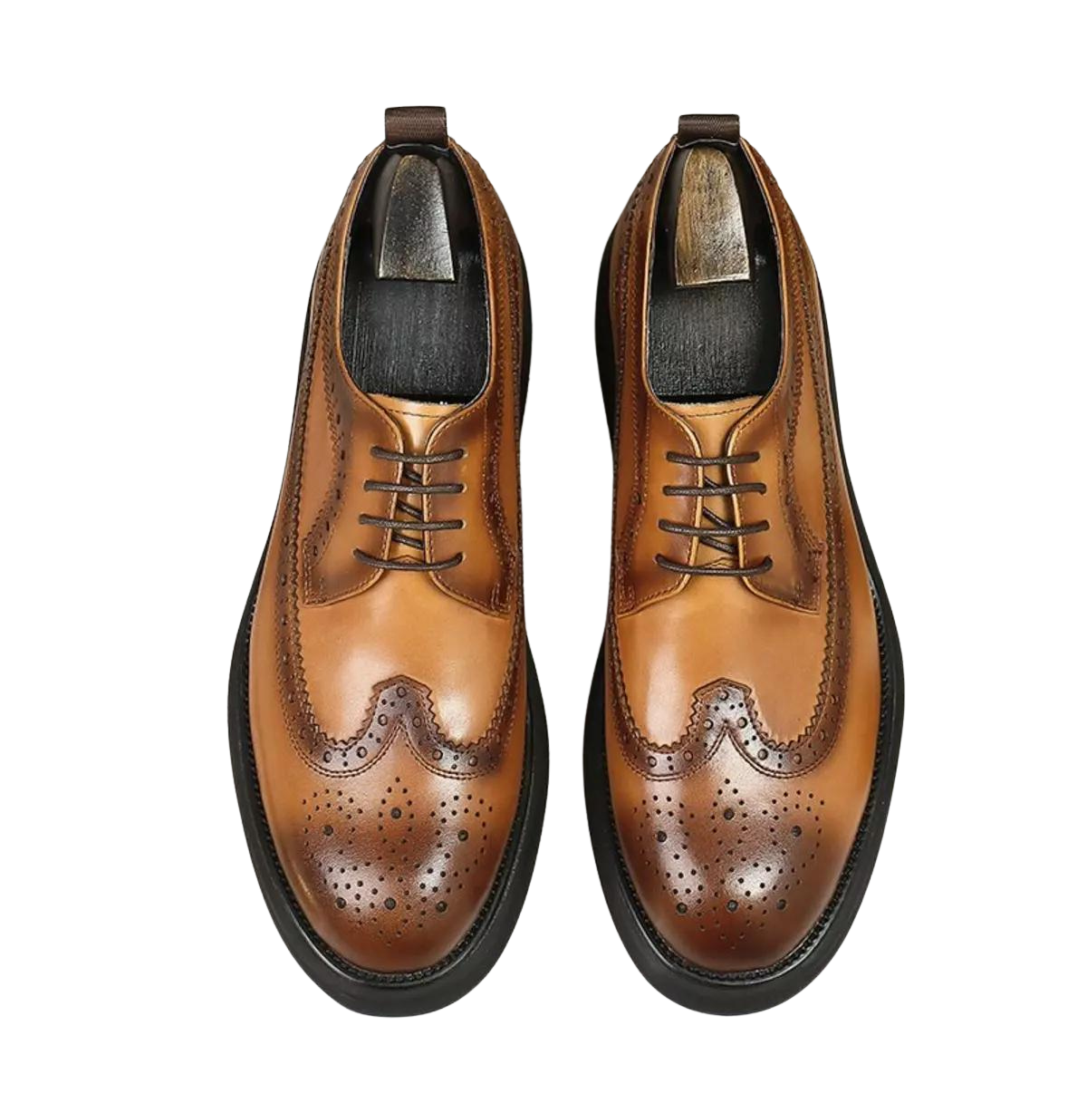 Men's Handmade Leather Classic Brogue Oxfords Dress Shoes