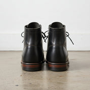 Mens Leather Boot, Men Ankle High Boot, Black Leather Boot, Boots - back-view
