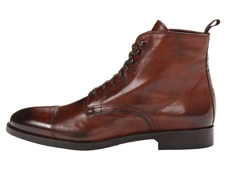 Mens Leather Boot, Men Brown Ankle High Boot, Lace Up Boot