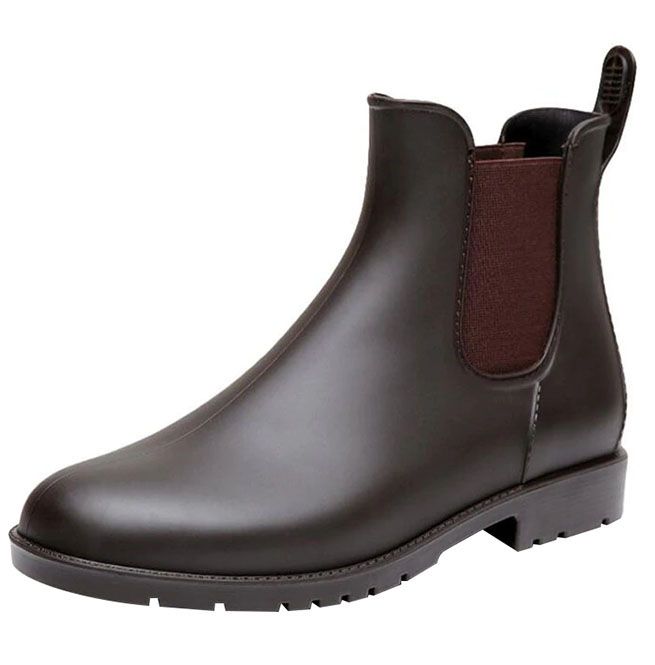 Men's Pvc Leather Elastic Band Ankle Chelsea Boots