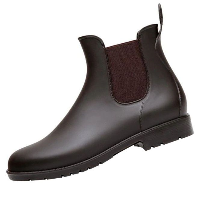 Men's Pvc Leather Elastic Band Ankle Chelsea Boots