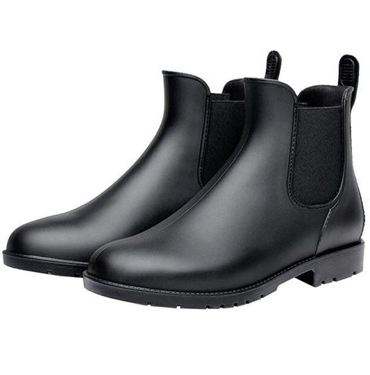 Men's Pvc Leather Elastic Band Ankle Chelsea Boots