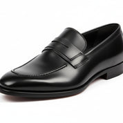 Men's Black Leather Tuxedo Shoes for Formal Events - model-casual-setting