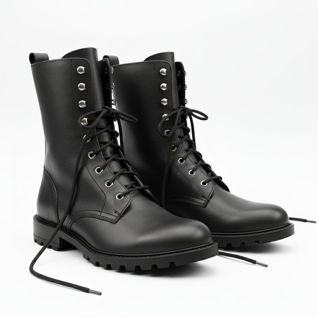 Men's Biker Leather Boots | Rider Boots - model-casual-setting