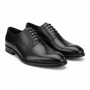 model-casual-setting - Men's Black Leather Derby Dress Shoes