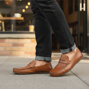 model-casual-setting - Men's Brown Casual Loafer Suede Shoes