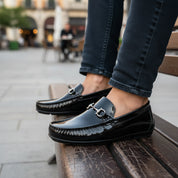 model-casual-setting - Men's Brown Cow Leather Bit Loafers