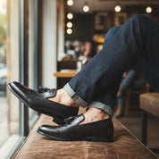 model-casual-setting - Men's Brown Leather Casual Loafers