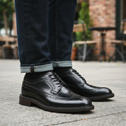 model-casual-setting - Men's Brown Leather Dress Shoes