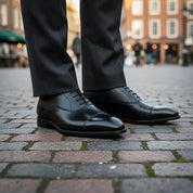 model-casual-setting - Men's Brown Leather Formal Dress Shoes