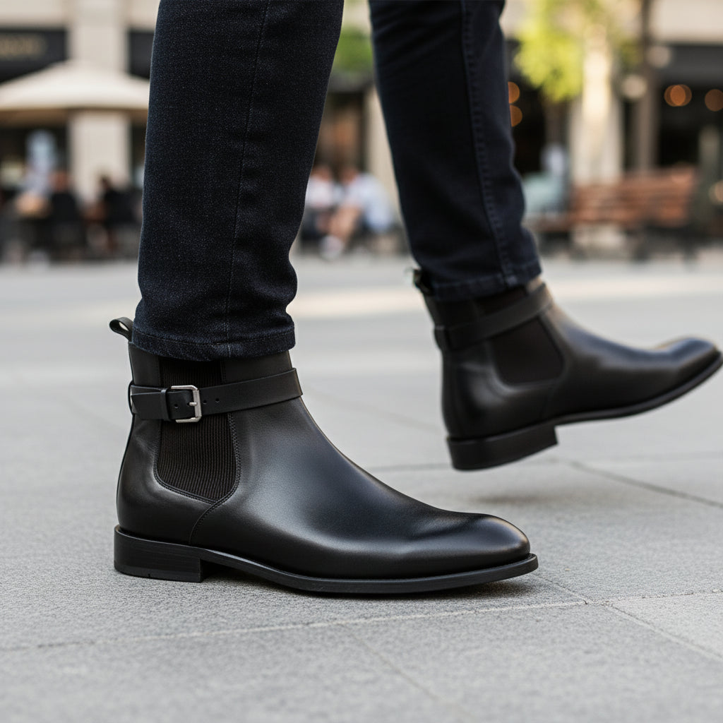 model-casual-setting - Men's Brown Leather Jodhpur Boots