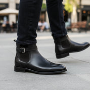 model-casual-setting - Men's Brown Leather Jodhpur Boots