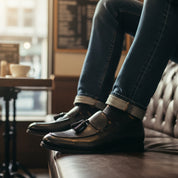 model-casual-setting - Men's Brown Leather Loafers