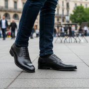 model-casual-setting - Men's Brown Leather Oxford Shoes