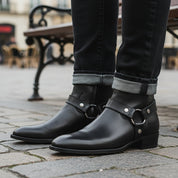 model-casual-setting - Men's Brown Leather Western Style Boots
