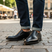model-casual-setting - Men's Brown Leather Wingtip Loafers