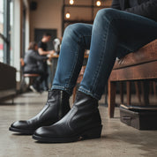 model-casual-setting - Men's Brown Suede Chelsea Boots