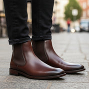 model-casual-setting - Men's Brown Suede Chelsea Boots