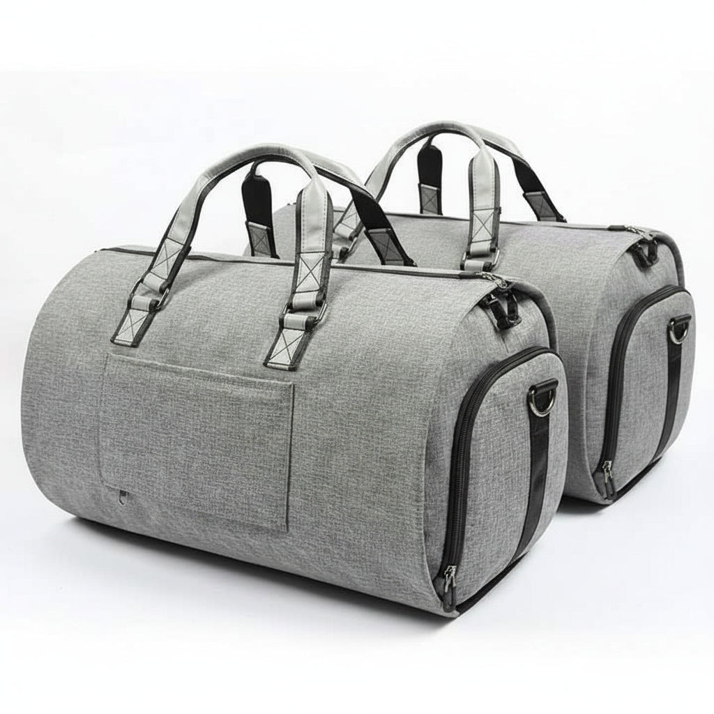 Men's Canvas Duffel Bag with Shoe Compartment - model-casual-setting