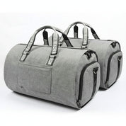 Men's Canvas Duffel Bag with Shoe Compartment - model-casual-setting