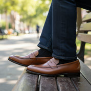 model-casual-setting - Men's Cow Leather Loafer Shoes