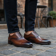 model-casual-setting - Men's Cow Leather Oxford Dress Shoes