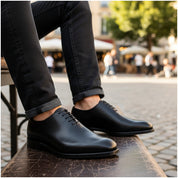 Men's Formal Leather Oxford Tuxedo Shoes - model-casual-setting