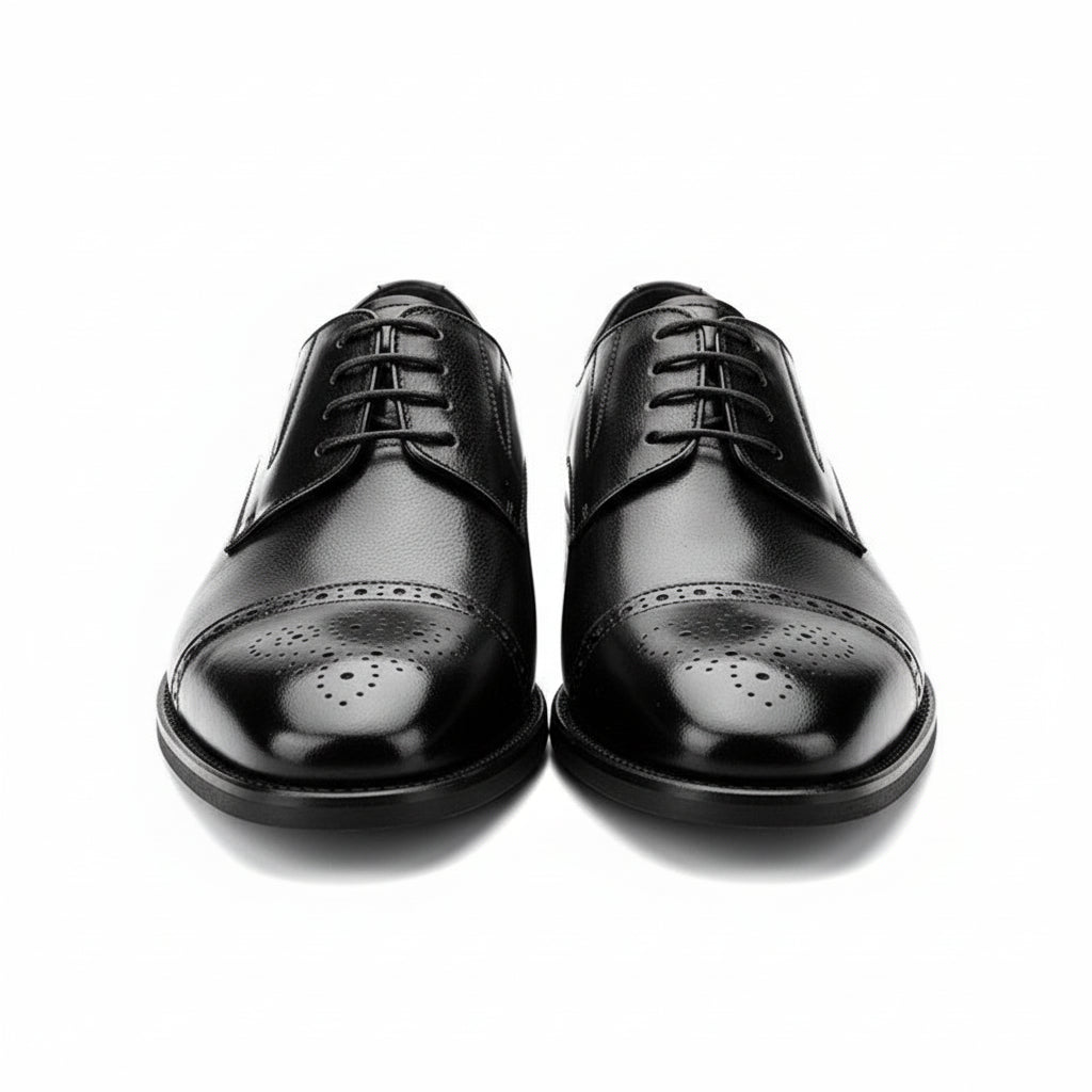 model-casual-setting - Men's Full Grain Leather Brogue Dress Shoes