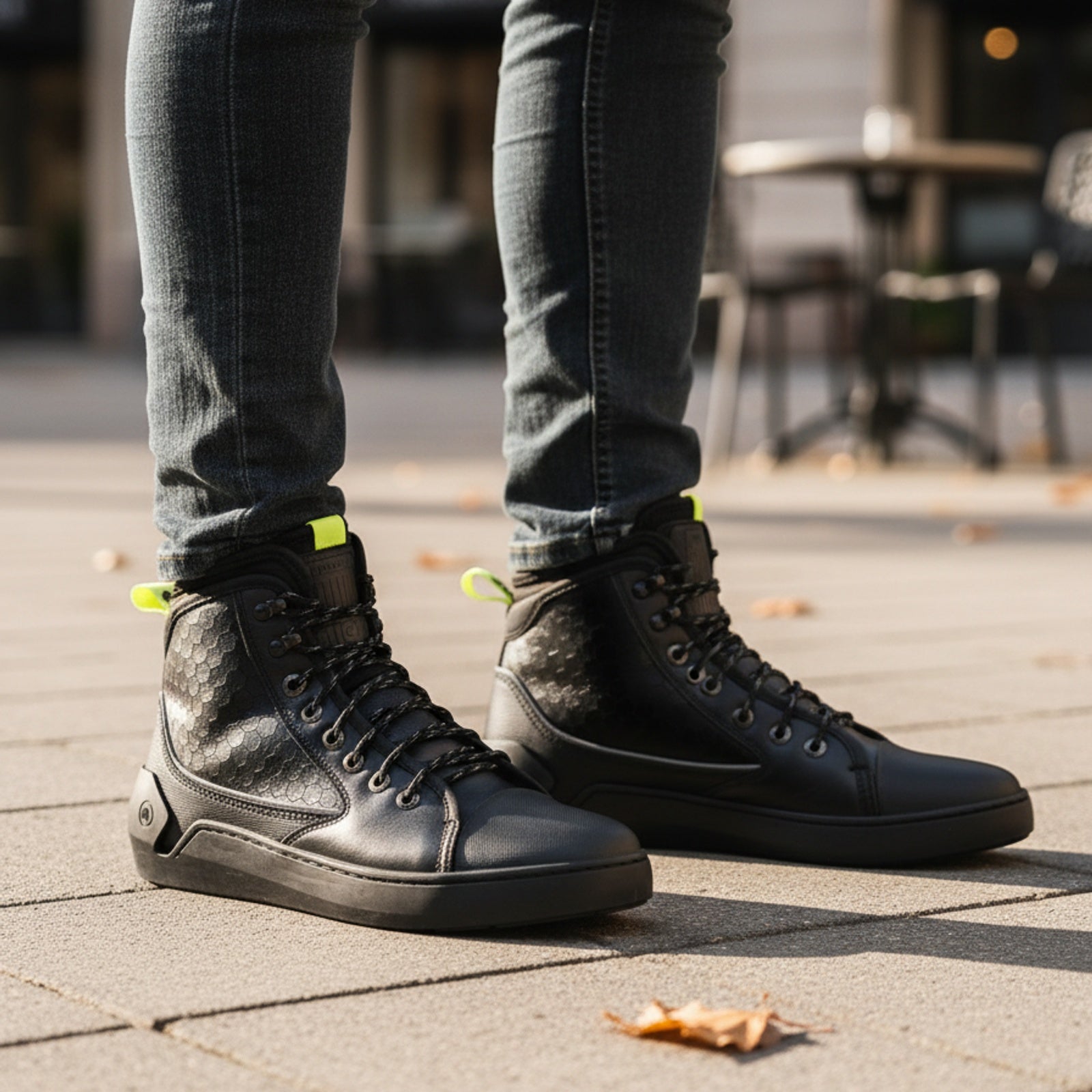 model-casual-setting - Men's Leather Trail Running Sneakers