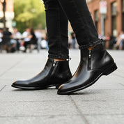 model-casual-setting - Men's Vintage Cow Leather Chelsea Boots