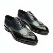 Men's Wing Tip Brogue Lace Up Leather Shoes - model-casual-setting