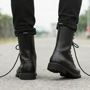 Men's Biker Leather Boots | Rider Boots - model-siting