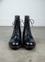 New Handmade Men Black Combat Boots, Men Boot, Mens Lace up Boots - front-view