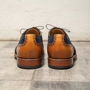 New Handmade Men Classic Brogue Style Wing Tip Leather Suede Dress Shoes