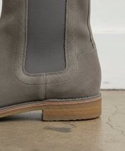 New Handmade Mens Grey Chelsea Suede Leather Boots, Men Suede Leather Boot - detail-view-showing-texture