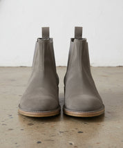 New Handmade Mens Grey Chelsea Suede Leather Boots, Men Suede Leather Boot - front-view
