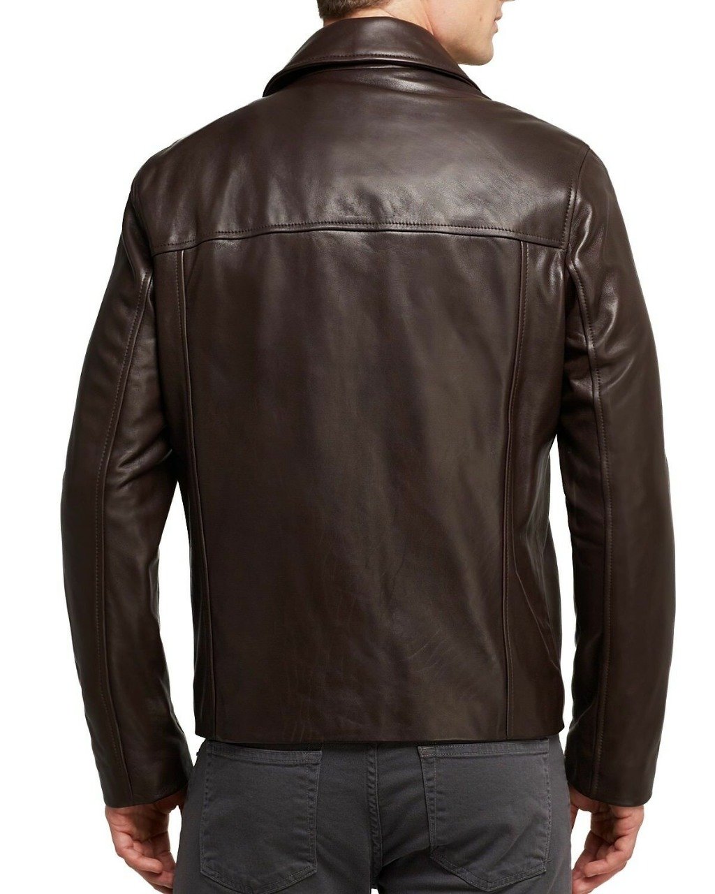 New Men Brown Leather Biker Jackets, Real Leather Jackets For Mens