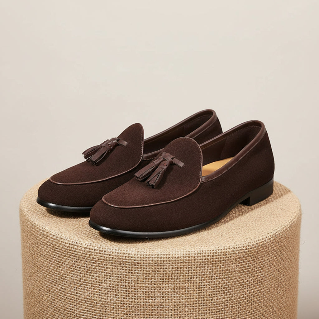 Suede Slip-On Loafers - pedestal-view