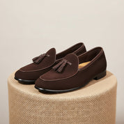 Suede Slip-On Loafers - pedestal-view