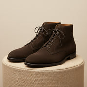 Men's Brown Suede Ankle Boots - pedestal-view