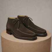 Men's Brown Suede Oxford Dress Shoes - pedestal-view