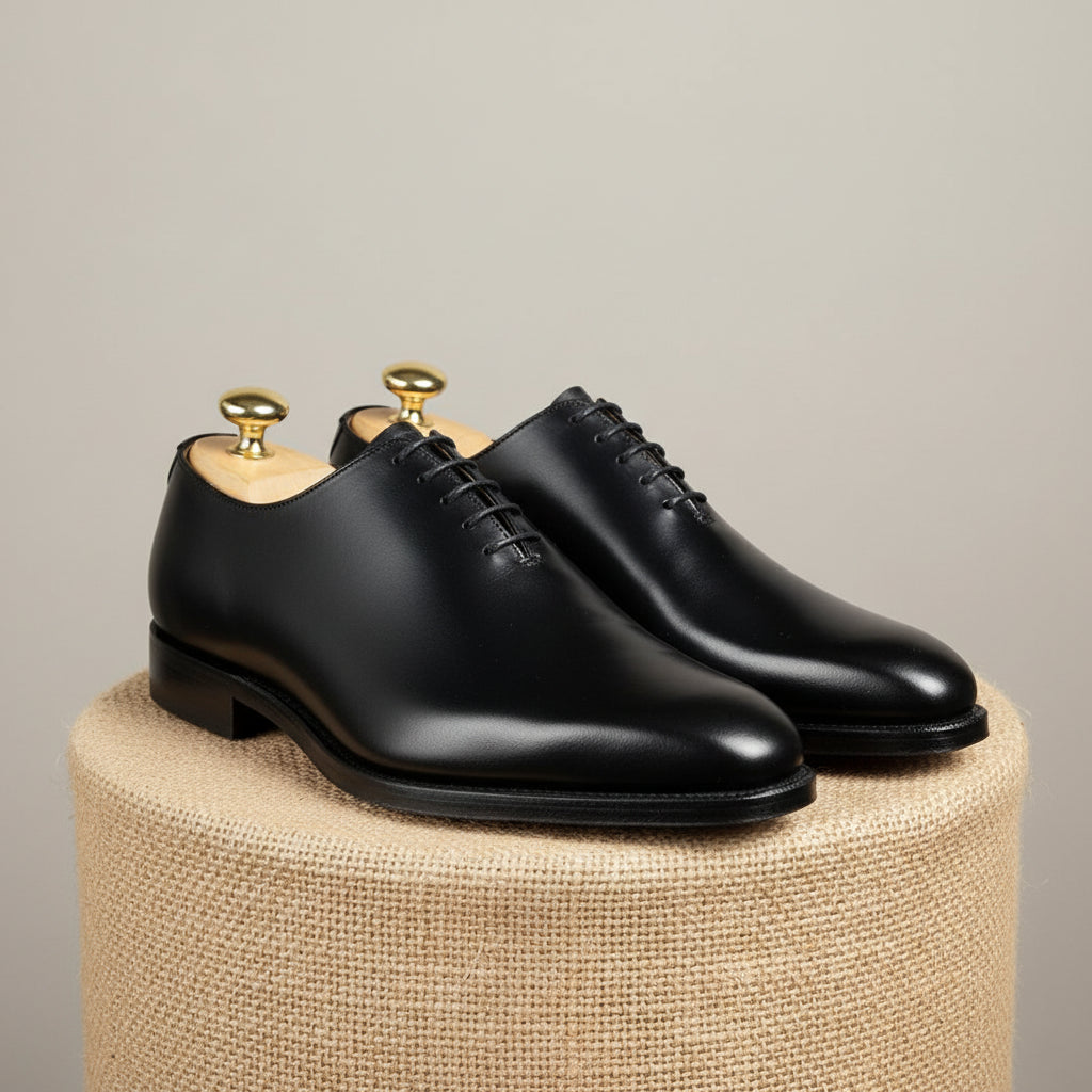 Men's Formal Leather Oxford Tuxedo Shoes - pedestal-view