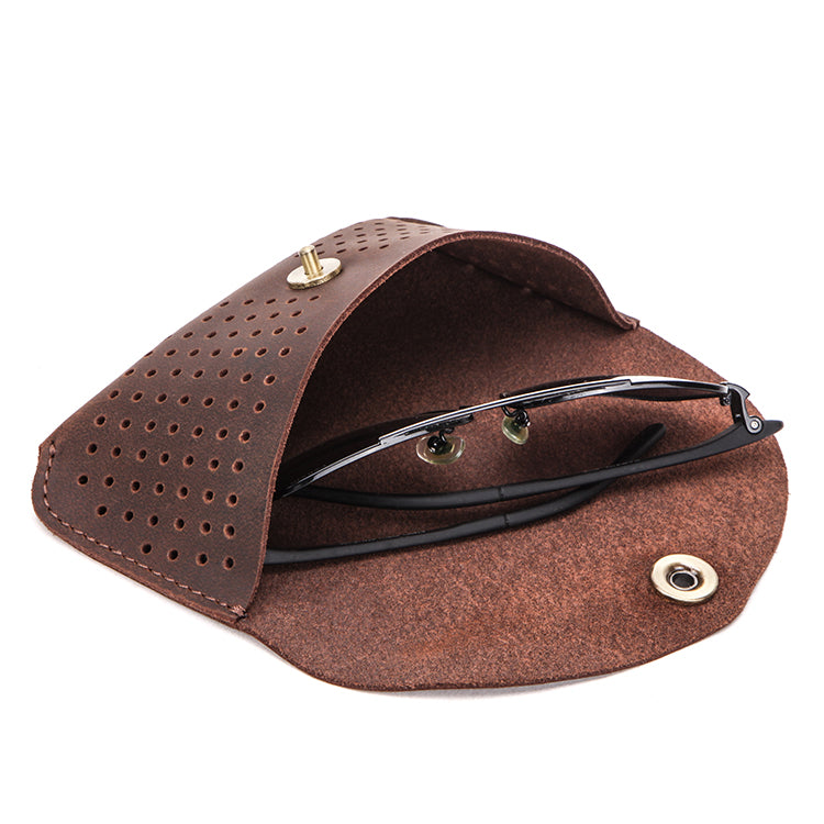 Perforated Leather Sunglasses Case