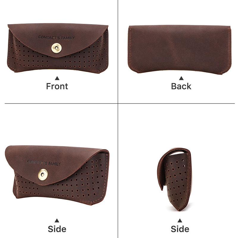 Perforated Leather Sunglasses Case