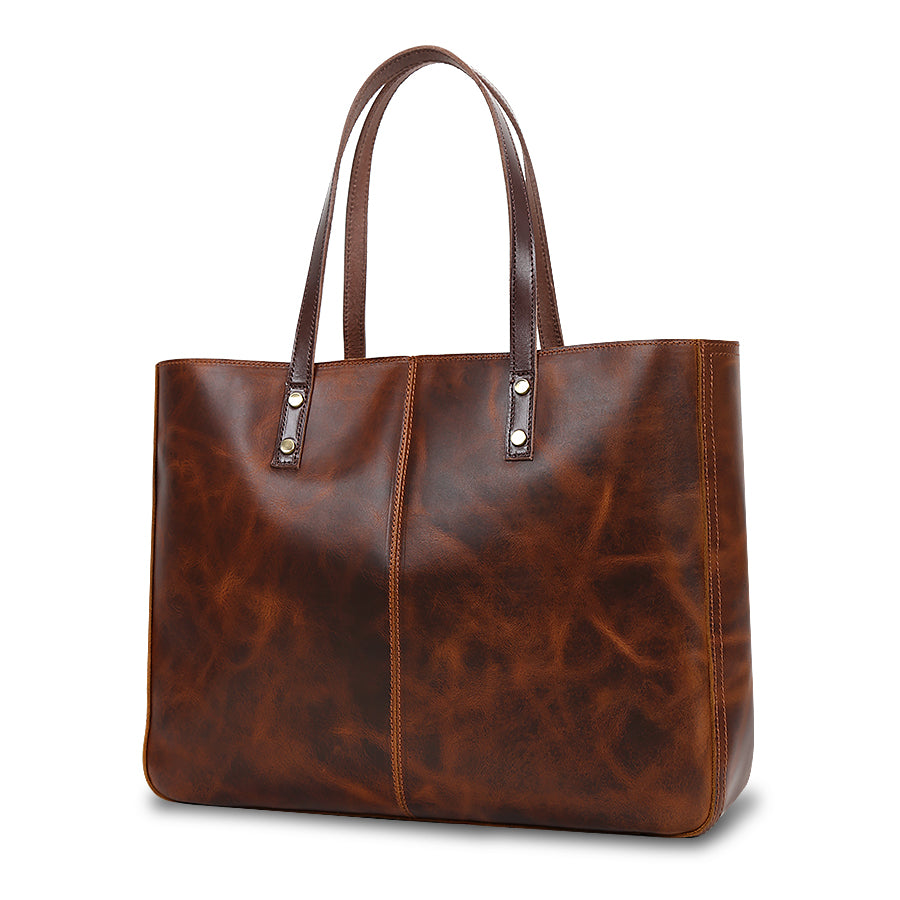 Premium Brown Leather Tote Bag – Sophisticated and Functional