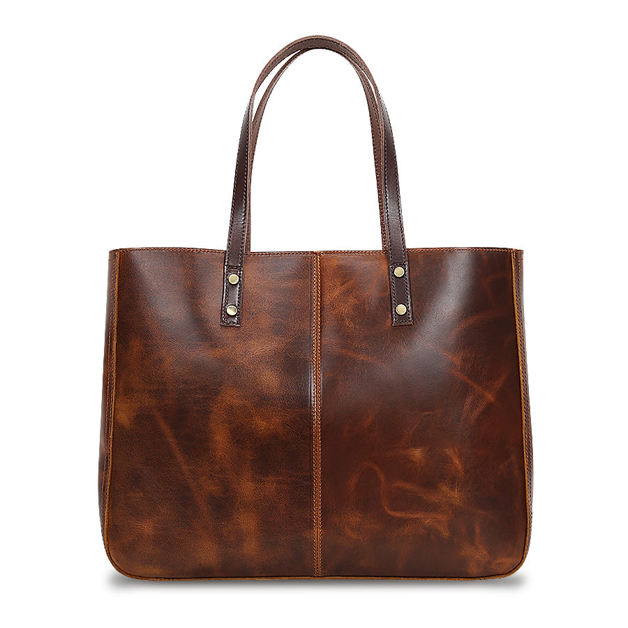 Premium Brown Leather Tote Bag – Sophisticated and Functional