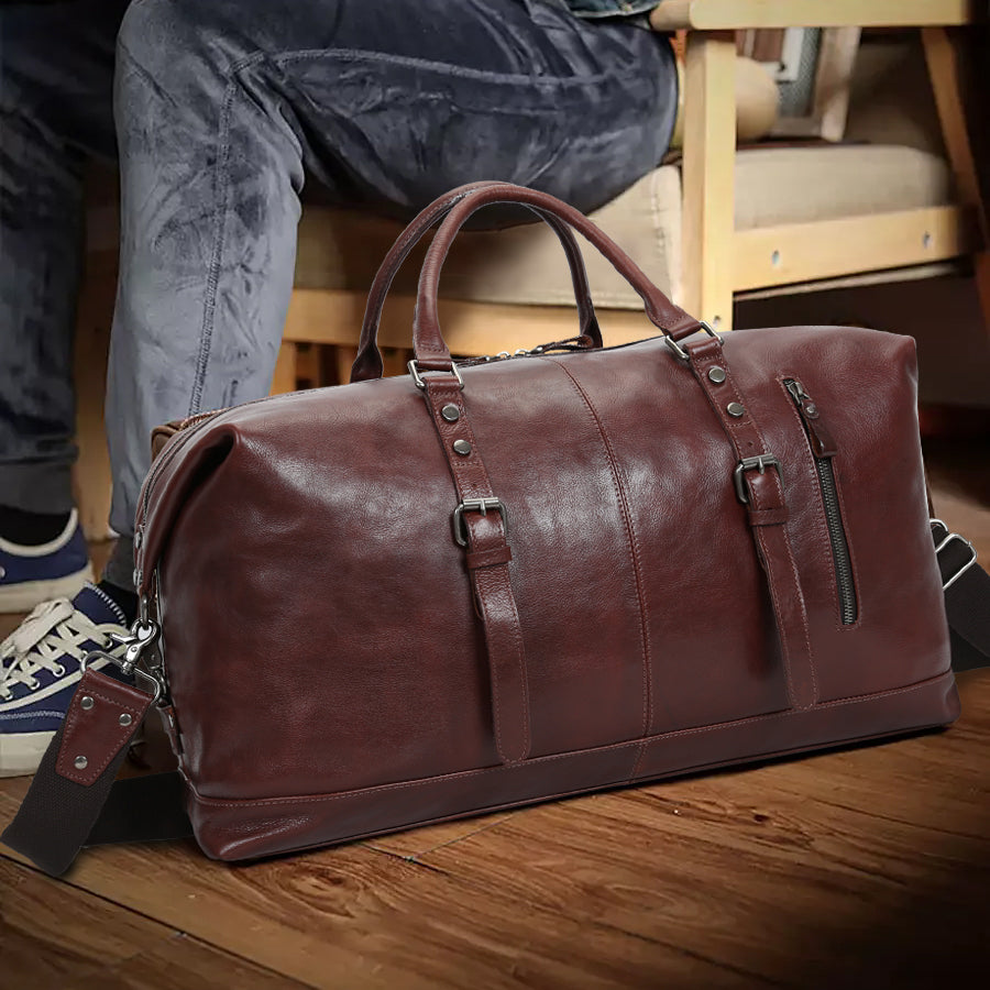 Premium Handcrafted Leather Duffel Bag -Timeless Elegance for Every Journey