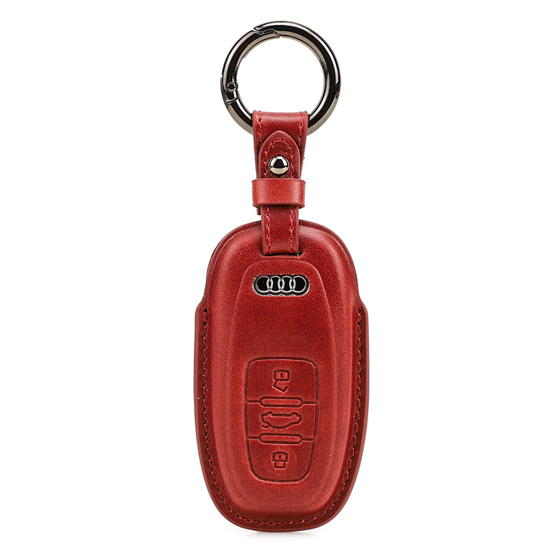 Premium Leather Key Cover - Protective Case for Audi Keys